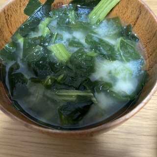 ほうれん草とわかめのお味噌汁